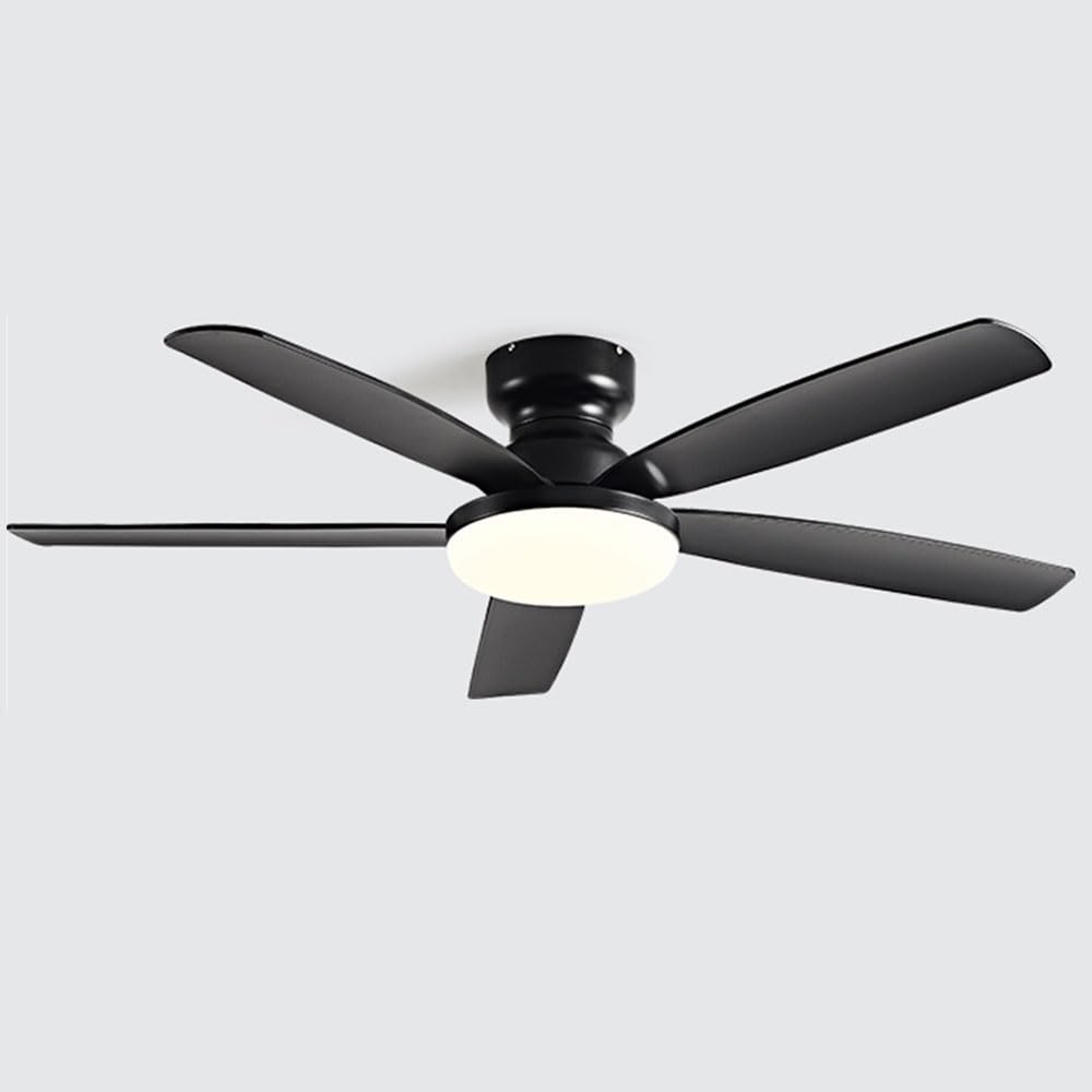 Ventilateur de plafond lumière LED silencieux intérieur télécommande 6 vitesses encastré