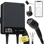 dé Estação de carregamento de carro elétrico 7,4 kW App [6-32A, monofásica] Wallbox 7,4 kW com cabo de carregamento tipo 2 10 m, RFID, estação de carregamento com RCD tipo B e proteção IP54 para Model
