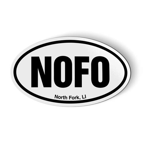 Stickers & Tees NOFO North Fork Long Island Oval - Car Magnet - 5"
