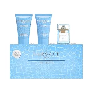 Versace Man Eau Fraiche By Gianni Versace For Men Edt .17 Oz Mini & After Shave Balm .8 Oz Mini & Shower Gel .8 Oz Mini