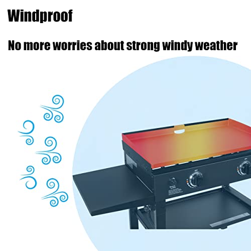 Wind Guard For Blackstone 36" Griddle, Wind Screen, Blackstone Griddle Accessories For Flat Top Gas Grill, Heat Gathering, Saving Propane, Stable And Not Shaky, Blackstone Grill Accessories, Black #TOP1
