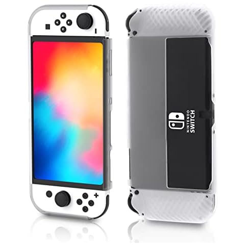 ECHZOVE Switch OLED Protective Case, Switch OLED TPU Case - Clear Cover
