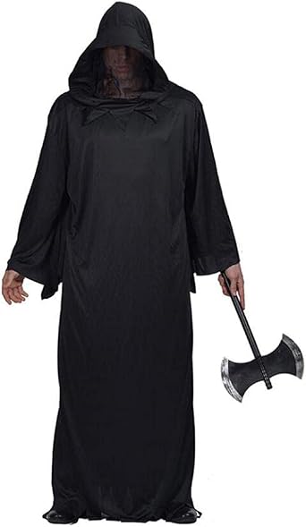 Grim Reaper Cosplay Kost m Yeti kin Erkek Elbise Kap onlu Cad lar Bayram  Karnaval Maskeli Balo Performans  i in