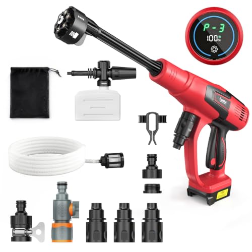 Ecarke Car Cleaning Tools Compatible with Milwaukee 18V Battery 6-in-1 Nozzle Foam Cannon for Car Floor (Tool Only No Battery Included)
