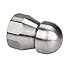 Tool Daily Stainless Steel Fixed Sewer Jet Nozzle, Button Nose 1/4" Female 4.0 Orifice, 4000 PSI (1/4")