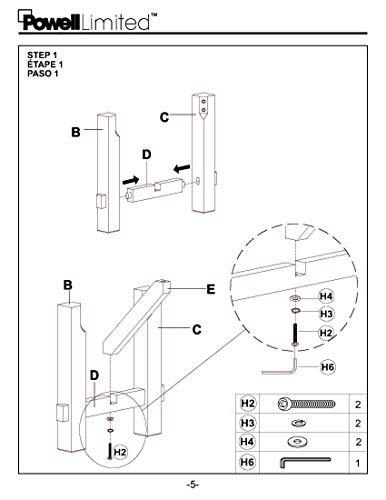 Powell Company Kraven Dining Bench, Hazelnut 60" L X 16" W X 20.25" H #TOP6