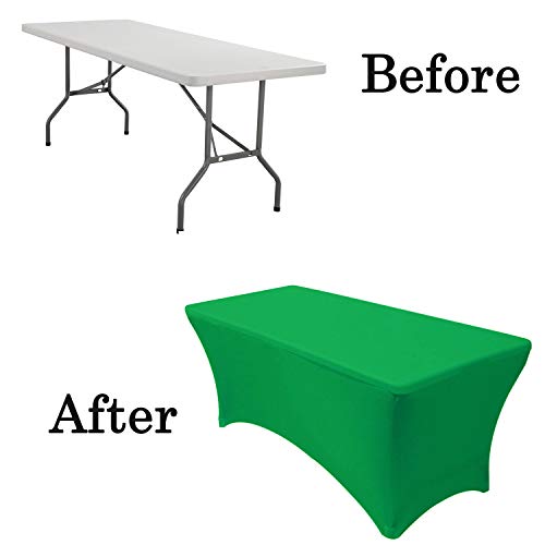 image for Your Chair Covers - 6 ft Rectangular Fitted Spandex Tablecloths Patio 