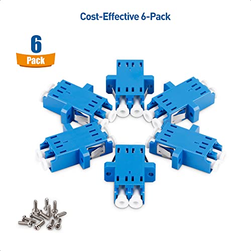 Cable Matters 6-Pack, LC to LC UPC Duplex OS2 Single Mode Fiber Optic Adapter, OS2 LCLC Fiber Coupler by Cable Matters - Image 6