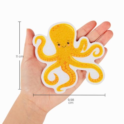 Miniatura 4 de Secopad Calcomanías Antideslizantes Para Bañera, 14 Unidades, Adhesivo De Mar Grande Para Niños, Para Ducha Y Bañera Con Raspador De Alta Calidad