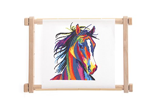 GONCHAROFF (Ukraine) Tapestry Scroll Organic Beech Adjustable Embroidery Frame with Lifetime Warranty - Size 12X15,5 INCHES (30X40CM)