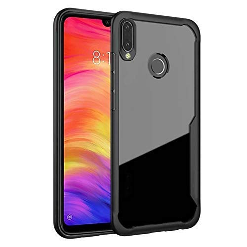 Image of A rtistque Clear Back Cover Case for Samsung Galaxy A20s Hybrid Transparent Shockproof Armor - Black