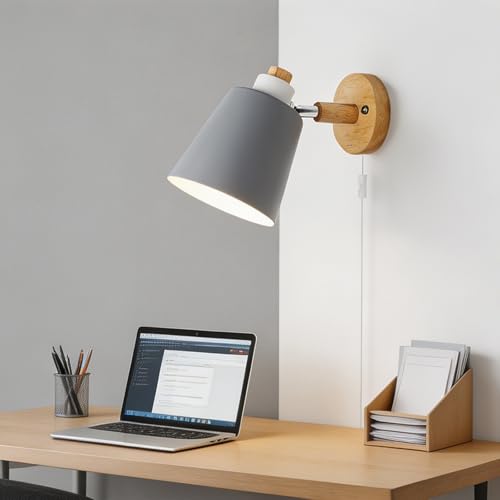 Iluminación de pared ajustable E27 vintage con interruptor integrado 1