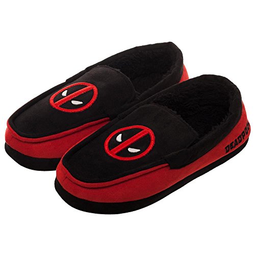 Bioworld Deadpool Slippers Marvel Footwear - Deadpool Apparel Marvel Slippers Deadpool Footwear