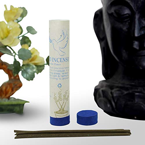 Tibetan Incense Sticks | Hand Rolled Scented Stick Made From Himalayan Pure Herbal Remedies. Aromatherapy Incense Sticks For Best Wishes, Yoga, Zen Meditation - Small Pack. (Peace Of Mind) #TOP4