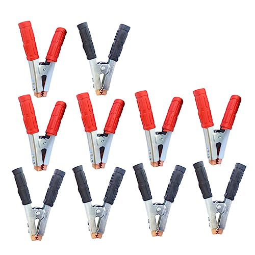 Clips de batterie de voiture avec pinces crocodiles noires et rouges pour panne