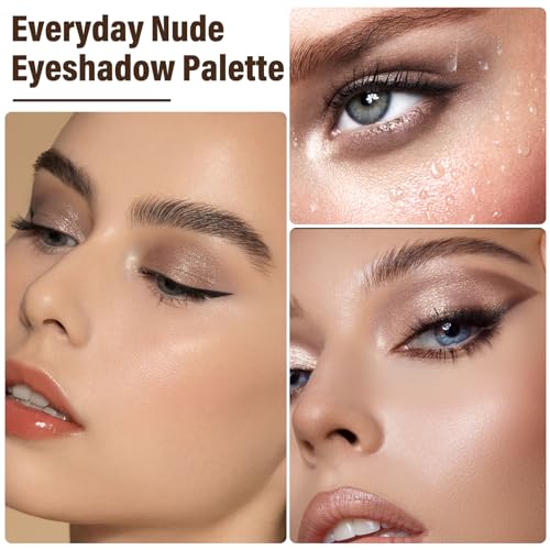 Boobeen 6 Colors Nude Eyeshadow Palette, Matte Shimmer Eyeshadow Makeup Palette for Neutral Smokey Bronze Eye Makeup - Image 5