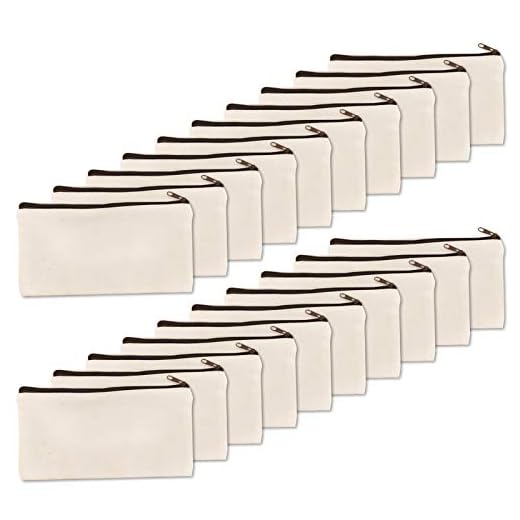 20 Pcs DIY Bolsa Tela Pequeña Cremallera, Estuche Tela Cremallera, Estuches de Lápices, Monedero Tela Cremallera, Bolsa Tela Cremallera, Neceser Tela Pequeño (20 Pcs, 21 X 13 cm)