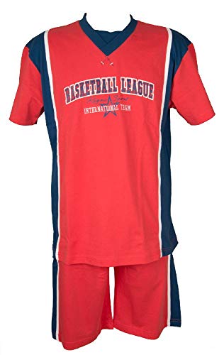 Pyjama homme manches courtes anti transpiration col v coton