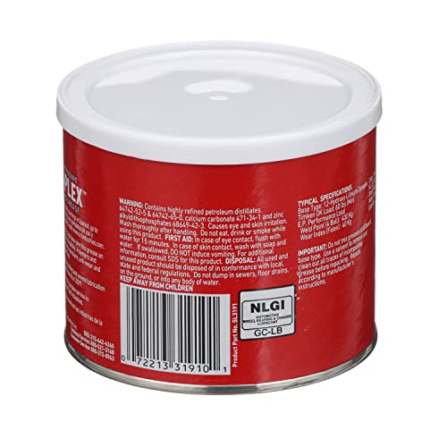 Sta-Lube Sta-Plex Extreme Pressure - 14-Ounce Can Premium Red Grease, 3191