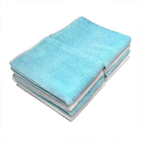 Detailer's Preference Absorbent Microfiber Cleaning And Drying Towels 230Gsm, 14 By 14 Inches, 2 Color, Set Of 8 #TOP21