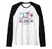 Retro Clinic Crew American Flag Fireworks Nurse 4th Of July Raglan Baseball Tee