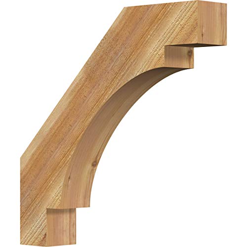 Ekena Millwork BRC04X22X22MRC00RWR 4"W x 22"D x 22"H Merced Rough Sawn Knee Brace, Western Red Cedar