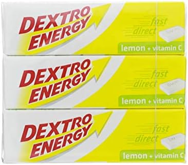 Dextro Energy Traubenzucker Tabletten Zitronengeschmack 47G PACKUNG VON 3