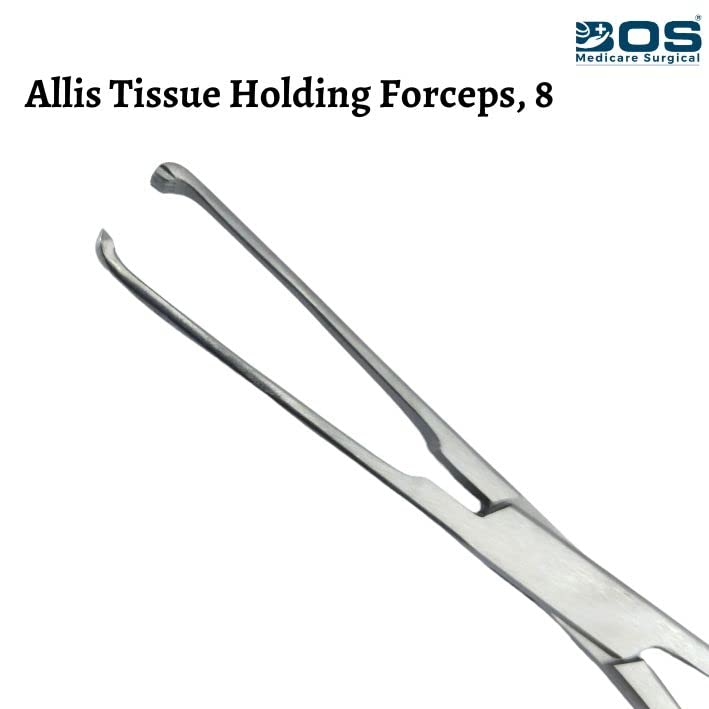 Image of Allis Tissue Holding Forceps 8 Inch | Stainless Steel Surgical Instrument for Grasping, Clamping, Dissection | Reusable Medical Grade Tool