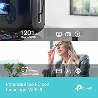 TP-Link Archer TX35U Plus WLAN Stick Für PC, Wi-Fi 6 AX1800 Dual Band Adapter, USB 3.0, MU-MIMO, Antennen mit hoher Verstärkung, WPA3-Verschlüsselung, Kompatibel mit Windows 11/10