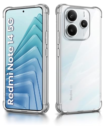 Image of WOW IMAGINE Clear Back Cover Case for Redmi Note 14 SE 5G | Redmi Note 14 5G | Shockproof Soft TPU Case | Cushioned Edges for Ultimate Protection Back Cover Case - Transparent