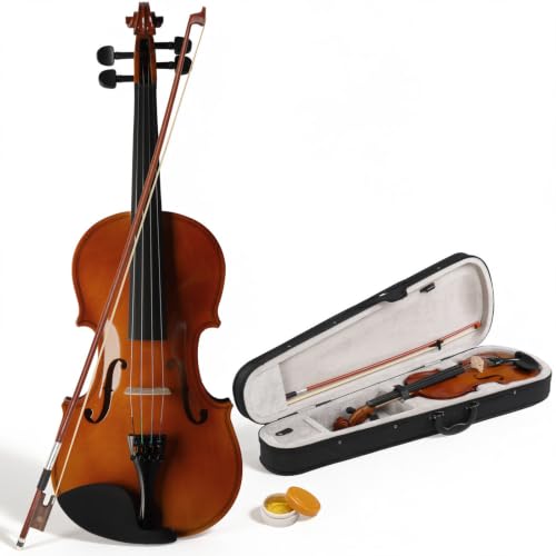 Ktaxon Violin for Beginners, 4/4 Full Size Acoustic Fiddle Kit, Natural