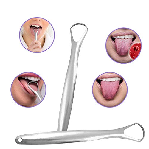 image for YIBIDINAY Tongue Scraper Cleaner for Adults Surgical Grade Stainless S