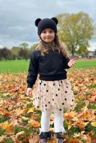 Image of Arshiner Toddler Girl Clothes Long Sleeve Pullover Sweatshirt and Tutu Skirt 2 Piece Outfits Kids Clothing Set Party Dress