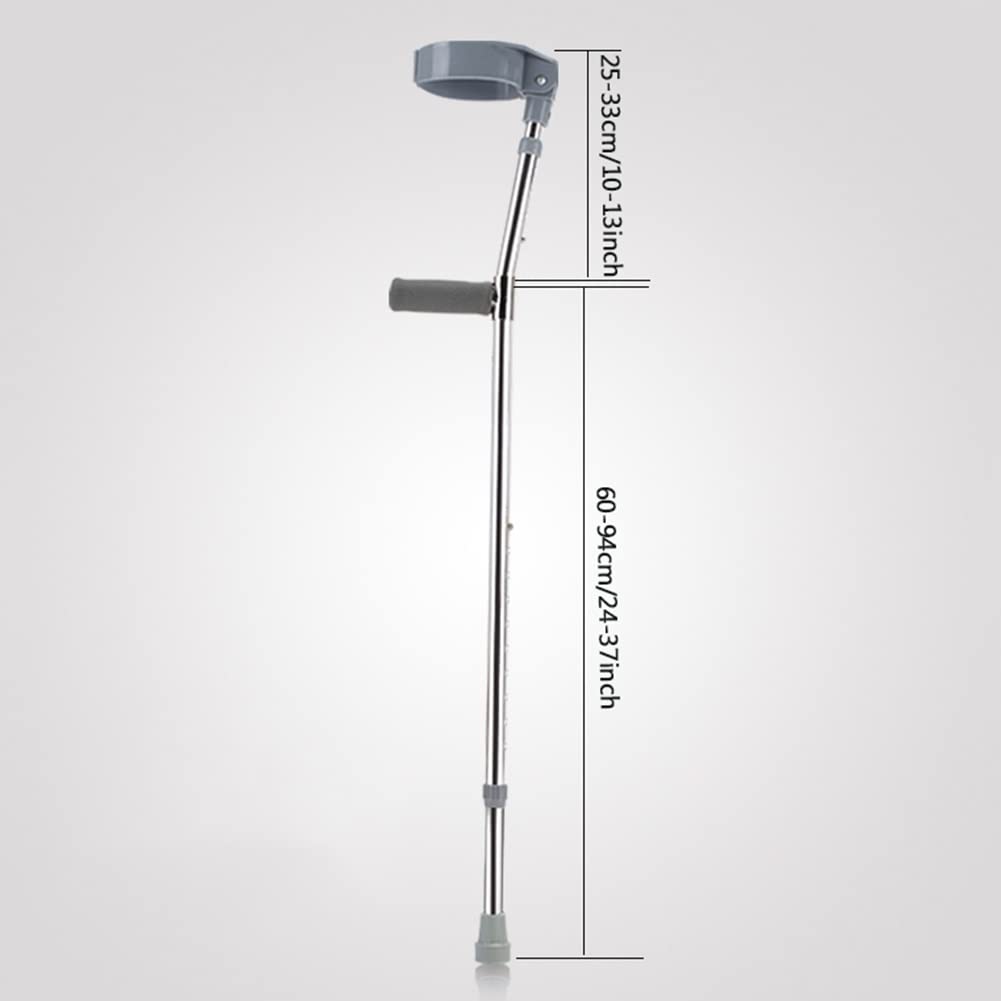 1 Paio (2 Unità) Di Stampelle Ergonomiche Per Avambraccio - Stampelle Per Braccio Leggere - Ergonomiche, Stampelle Ortopediche Regolabili, Comode Al Polso, Punte Antiscivolo ( Color : Full cuff )