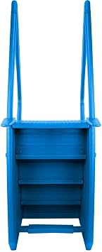 Aqua Select Anti-Slip in-Pool Steps | Blue | for Above Ground Swimming Pools | Can Mount to Decks 48 to 54 H | Safety Stairs Capacity Up to 350 lbs