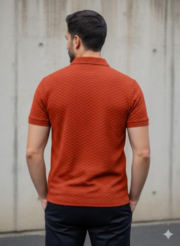 Image of Preneum Men's Poly Cotton Rich Solid Polo Tshirt | Collar Tshirts | Half Sleeves | Plain-Regular Fit (Available in Plus Sizes)