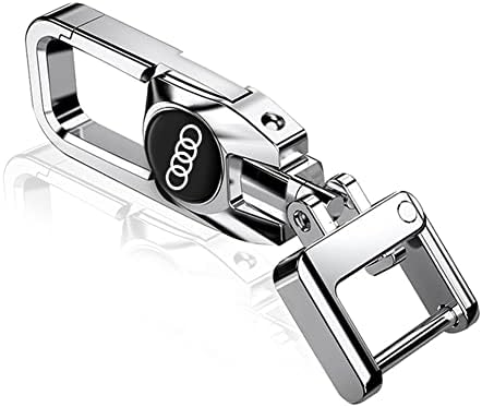 Metal Car Keyring, Wear-Resistant Keychain, Anti-rust Key Chain for Men and Women Key Ring, Silver