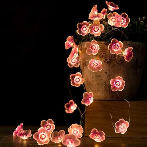 Image of 3 -Meter Waterproof Copper Wire Tulip Flower Fairy Lights, USB-Powered with 30 Warm White LEDs for Diwali, Christmas, Valentine's Day, and Decorations (Warm White Colour) Brand