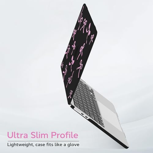 Image of B BELK for MacBook Air 15 inch Case M5 /M4 /M3 /M2 /M1 2026 2025 2024 2023 | Pattern Sturdy Protective Plastic Hard Shell Case & Keyboard Cover & Screen Protector, Model A3448 A3241 A3114 A2941,Pink Bow