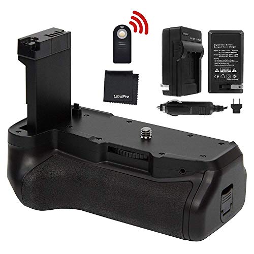 Battery Grip Bundle F/Canon Rebel T7i, EOS 77D, 800D: Includes Replacement Grip, Charger