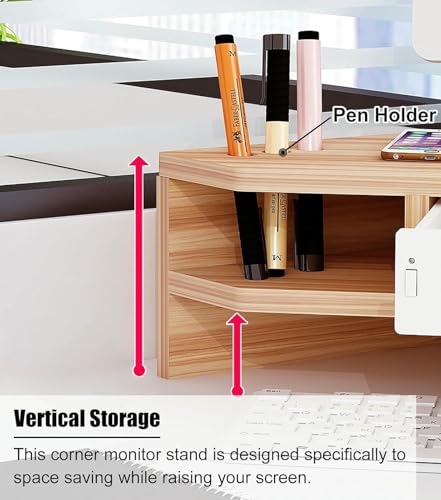 Support triangulaire pour ordinateur ergonomique élévatrice avec tiroir d'angle