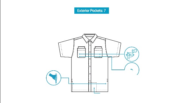 Chemise SCOTTeVEST Docksider Homme XL - 7 Poches Cachées, Voyage, Occasion Très Bon état