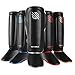 Sanabul Essential Hook and Loop Strap Kickboxing Muay Thai MMA Shin Guards (Metallic Silver, L/XL)