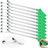 10 Pack Suction Cup Reacher Grabber Heavy Duty Trash Picker Grabber Tool, Long Handy Aids Nonslip Claw Reach Tool for Elderly Pick up Stick Arm Extension Litter Picker (33 Inch,Green)