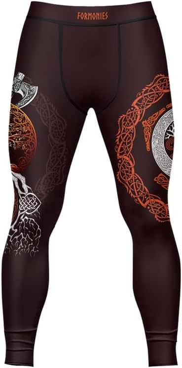 Viking Men's Compression Spats BJJ Men Tights for Working Out Training MMA Jiu Jitsu Grappling