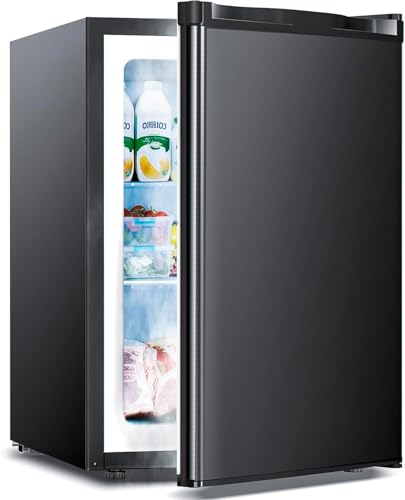 Image of Electactic 2.1 Cu.ft Small Freezer, Mini Upright Freezer with 7 Adjustable Thermostat, Removable Shelves, Reversible Single Door, for Bedroom /Home /Dorms /Apartment (Black)
