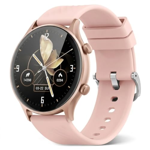 WalkerFit Smartwatch Donna Chiamata Bluetooth: 1.4” Orologio Smartwatch Donna con Sonno/SpO2/120+ Modalità Sport, 2 Cinturini, Impermeabile Fitness Smart Watch per Android iOS