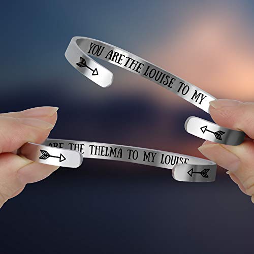 Mainbead Inspirational Cuff The Friendship TV Show Inspired You are The Thelma to My Louise Bangle4