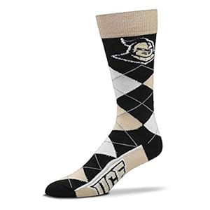 For Bare Feet NCAA Ucf Knights Argyle Line Up Dress Sock Team Color OSFM