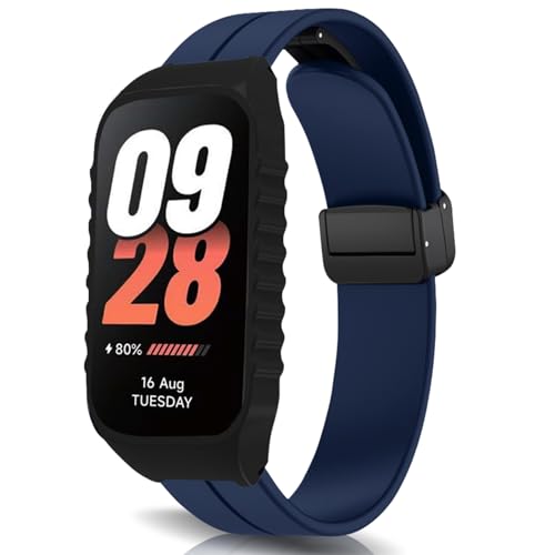 [RoSoki] �o���h Xiaomi Smart Band 8 Active/Xiaomi Redmi Smart Band 2 �Ή� �o���h �V���R���� �}�O�l�b�g�t�� �X�|�[�c�o���h �X�g���b�v �ւ��o���h �����x���g �_�炩�� �o���hXiaomi 